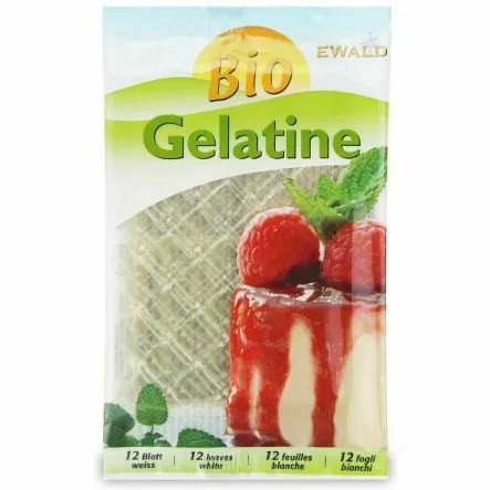Żelatyna w Listkach 12 Listków Bio 20 g - Ewald