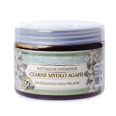 Czarne Mydło do Ciała i Włosów Naturalne Syberyjskie 500 ml Agafia