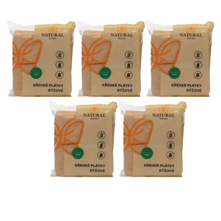 5 x Chlebek Chrupki Ryżowy 75 g - Natural