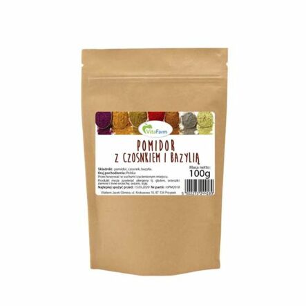 Pomidor z Czosnkiem i Bazylią 100 g - Vitafarm