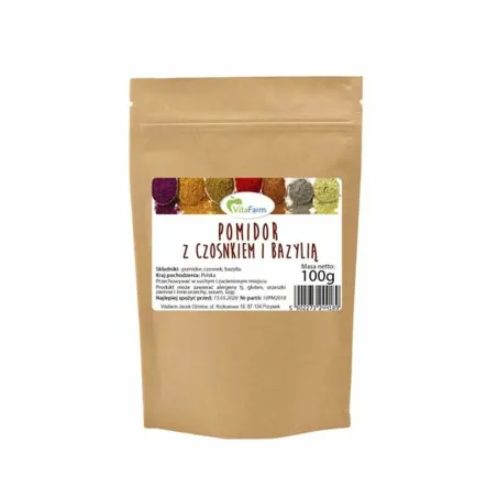 Pomidor z Czosnkiem i Bazylią 100 g - Vitafarm