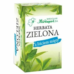 Herbata Zielona z Miętą 48 g (24x 2 g) - Herbapol Wrocław