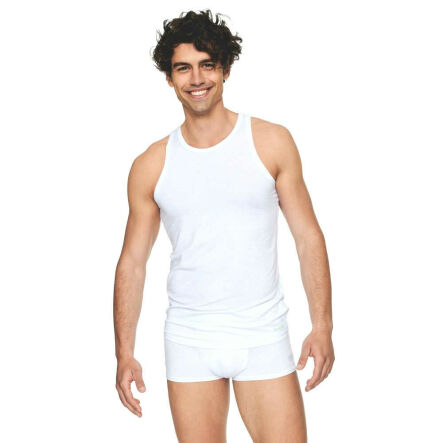 Koszulka Męska na Ramiączkach Bambusowa Biała Rozmiar XL - Henderson