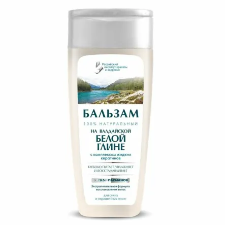 Balsam do Włosów z Białą Glinką i Kompleksem Płynnej Keratyny 270 ml - Fitocosmetic - Wyprzedaż
