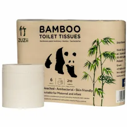 Papier Toaletowy Bambusowy 3 - Warstwowy 6 Rolek - Zuzii