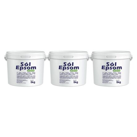 Zestaw 3 x Sól Epsom Siarczan Magnezu Wiadro 5 kg VitaFarm 