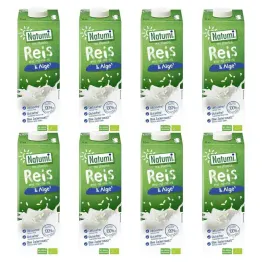 8 x Napój Ryżowy z Algami Morskimi Bez Dodatku Cukru UHT Bio 1 l - Natumi