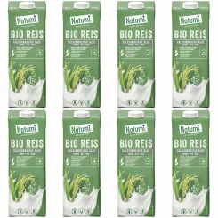 8 x Napój Ryżowy z Algami Morskimi Bez Dodatku Cukru UHT Bio 1 l - Natumi