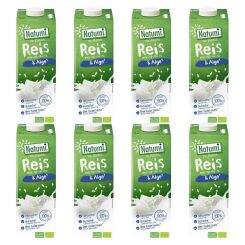 8 x Napój Ryżowy z Algami Morskimi Bez Dodatku Cukru UHT Bio 1 l - Natumi