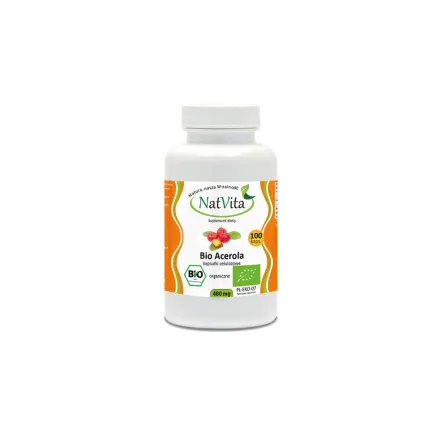 Bio Acerola z Witaminą C 18% 480 mg 100 Kapsułek Natvita