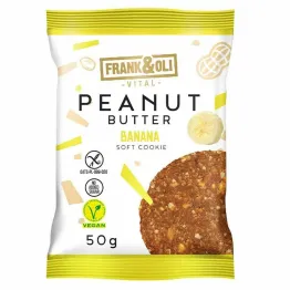 Wegańskie Bezglutenowe Ciasteczko Pasta Orzechowa z Bananem 50 g - Frank & Oli