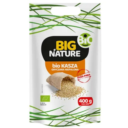 Kasza Gryczana Niepalona Bio 400 g - Big Nature - Przecena Krótka Data Minimalnej Trwałości