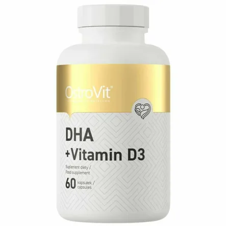DHA+ Witamina D3 60 Kapsułek - Ostrovit