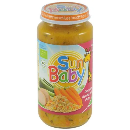 12 Mc Warzywne Risotto Z Indykiem Bio 250G-Baby Sun