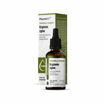 Ekstrakty w Kroplach - Krążenie Żylne 30 ml - Pharmovit