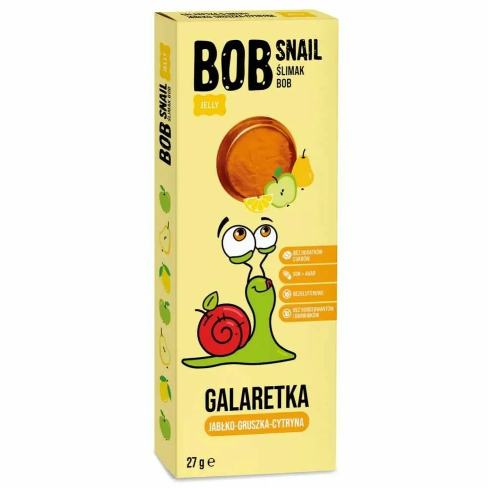 Galaretka Jabłko - Gruszka - Cytryna 27 g - Bob Snail