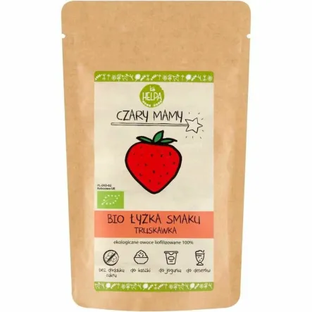 Łyżka Smaku Truskawka (Liofilizowane Sproszkowane Truskawki) Bio 40 g - Czary Mamy