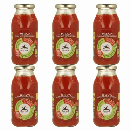 6 x Sos Pomidorowy Z Bazylią Bio 500 G Alce Nero