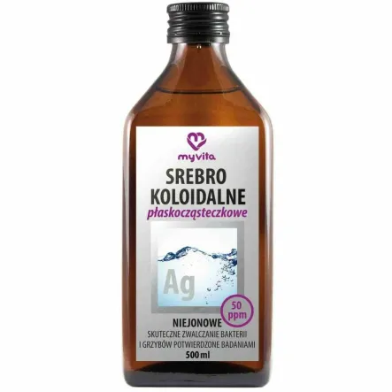 Srebro Koloidalne Niejonowe 50 ppm 500 ml - MyVita