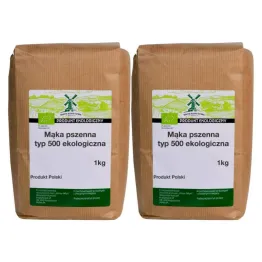 2 x Mąka Pszenna Typ 500 Eko 1 kg - Młyn Kopytowa