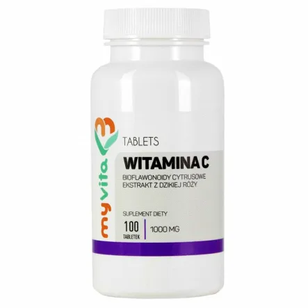 Witamina C 1000 mg plus Bioflawonoidy plus Dzika Róża 100 Tabletek - MyVita ( Ascorbic Acid )