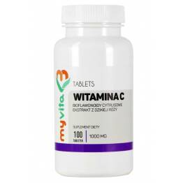 Witamina C 1000 mg + Bioflawonoidy + Dzika Róża 100 Tabletek - MyVita ( Ascorbic Acid )