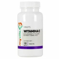 Witamina C, Bioflawonoidy Cytrusowe i Dzika Róża 100 Tabletek - MyVita ( Ascorbic Acid )
