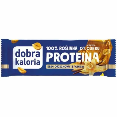 Baton Proteina Krem Orzechowy and  Wanilia 45 g - Dobra Kaloria