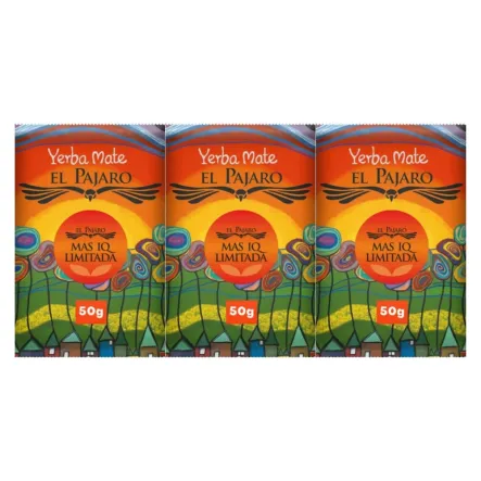 3 x Yerba Mate El Pajaro - Mas IQ Limitada 50 g