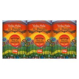 3 x Yerba Mate El Pajaro - Mas IQ Limitada 50 g