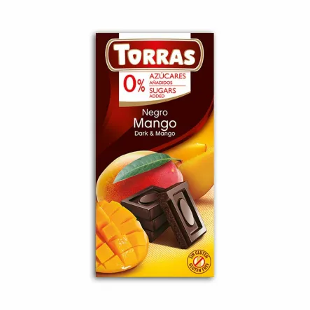 Czekolada Gorzka z Mango Bez Dodatku Cukru 75 g - Torras