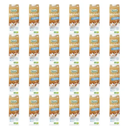 24 x Napój Migdałowy Bez Dodatku Cukrów Bezglutenowy Bio 1 L  UHT Natumi 