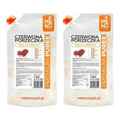 2 x Puree Czerwona Porzeczka Premium Pulpa 1 kg Menii