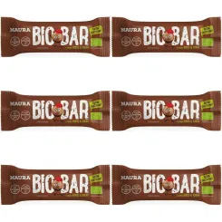 6 x Baton Daktylowy Kakao & Kokos Bez Dodatku Cukru Bezglutenowy Bio 35 g - Naura