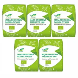 5 x Mąka Orkiszowa Razowa Typ 2000 Bio 1 kg - Bio Planet