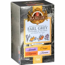 Herbata Czarna z Dodatkami Assorted Earl Grey Saszetki 40 g (20x 2 g) - BASILUR