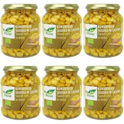 6 x Kukurydza Słodka w Zalewie Bio 340 g (230 g) - Bio Planet
