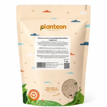 Nasiona Szałwii Hiszpańskiej Białe (Chia) 1 kg Planteon