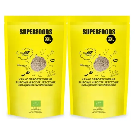 2 x Kakao Sproszkowane Surowe Nieodtłuszczone Bio 400 g - Bio Planet