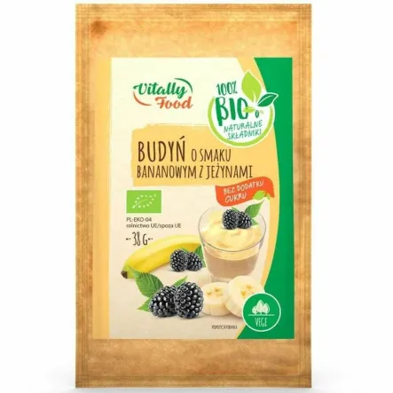 Bio Budyń o Smaku Bananowym z Jeżynami 38 g - Wodzisław