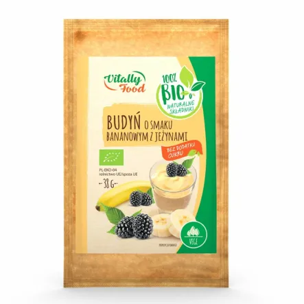 Bio Budyń Bananowy z Jeżynami 38 g - Wodzisław