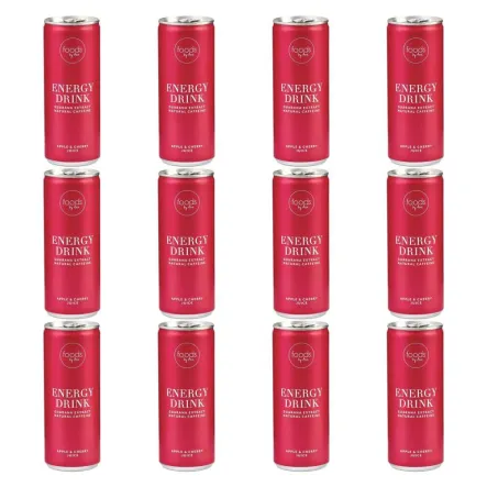 12 x Natural Energy Drink Jabłko i Wiśnia 250 ml - Foods by Ann