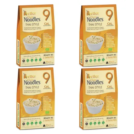 Zestaw 4 x Makaron Konjac Noodle Thai Style Bezglutenowy Bio 385 g (300 g) - Better Than Noodles