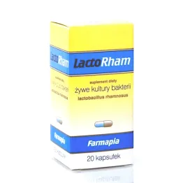LactoRham Żywe Kultry Bakterii 20 Kapsułek - Farmapia