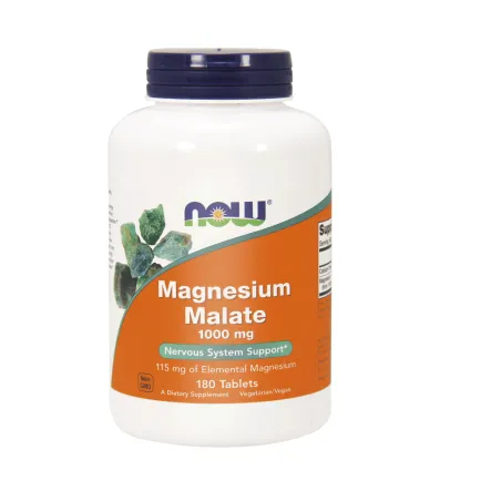 Magnesium Malate 1000 mg 180 Tabletek Suplement Diety Now