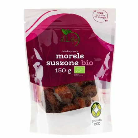 Morele Suszone Bio 150 g - BioLife - Przecena Krótka Data Minimalnej Trwałości