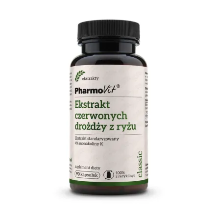Ekstrakt Czerwonych Drożdży z Ryżu 90 Kapsułek - Pharmovit
