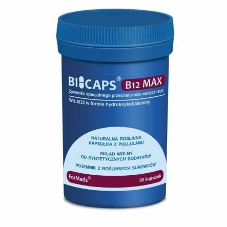 Bicaps Witamina B12 MAX ŻSPM 60 Kapsułek - Formeds