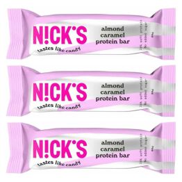3 x Baton Proteinowy z Migdałami w Mlecznej Czekoladzie 50 g - Nicks