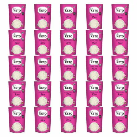 25 x Makaron Keto (Konjac Typu Noodle W Kształcie Ryżu) Bio 270 g (200 g) - Keto Chef